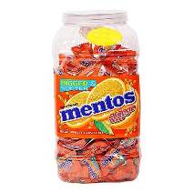 MENTOS CANDY ORANGE JAR, 150 PIC